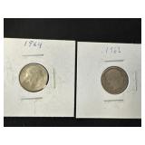 1964 and 1962D Roosevelt Dimes