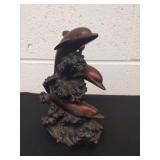 7-in dolphin decor.  Top fin is chipped