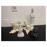 10ï¿½ ceramic figurine 3.5 Buddha and 5ï¿½ floral