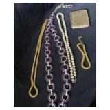 Necklaces, bracelet with belt and cigarette