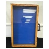 Nice Wooden Shadow Box with SMALL CRACK 28x17x4