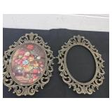 Vintage Brass Colored Ornate Metal Picture Frame