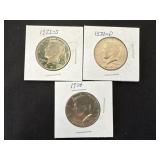 1973-S 1972-D and 1976 Kennedy Half Dollars