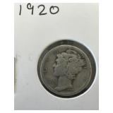 1920 Mercury Dime