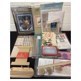 Group of cross stitch, quilting and more