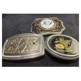 3 belt buckles