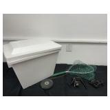 Fishing Net, reels in Styrofoam Container