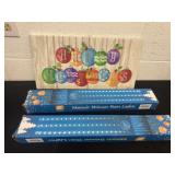 2 meteor shower rain light and happy holiday