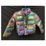 New WulfFul Rainbow/iridescent Puffer Coat size