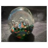 3ï¿½ hand-blown art glass paperweight