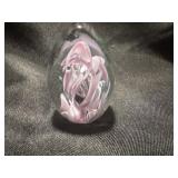 Vintage Art Glass Purple Swirl  paperweight 2.5?