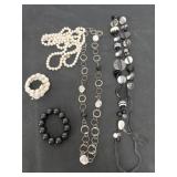 3 necklaces and 2 bracelets