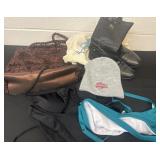 Purse, boots, Bikini tops and bag