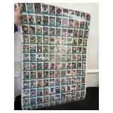 Sheet of Uncut Vintage Topps NFL Cards 43x28