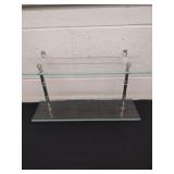 16x5 x8-in Glass and metal shelf