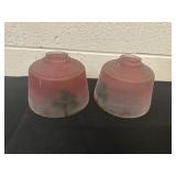 Two 6ï¿½ glass lamp shade covers