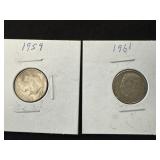 1959 and 1961 Dimes