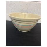 Vintage McCoy Ovenware #12 Bowl Pink Blue Stripe
