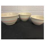 3pc Vintage McCoy Pottery Stoneware Bowl Pink