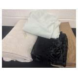 Shower curtain, table runner, throws