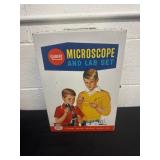 VINTAGE 1960-70s GILBERT MICROSCOPE & LAB SET