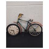 15x10 metal bicycle with clock