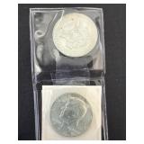 1969 and 1965 Kennedy Half Dollars