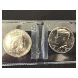 2020p and 2020d Kennedy Half Dollars