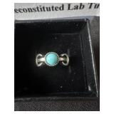 Size 7.5 non tarnish silver plated ring with