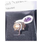 Jewlery quality copper size 8 ring and natural