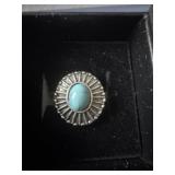 Size 7 non tanish silver plated ring with