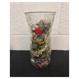10ï¿½ glass jar of jewelry