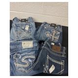 Bke miss me and silver jeans 23 ,30, 27,25