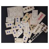 Group of vintage cards of buttons