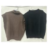 2 Knit Turtleneck Sweater Vest size L