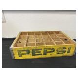 Vintage Wooden Pepsicola Crate 4x18.5x