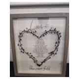 12x 14.5 in Love never fails picture