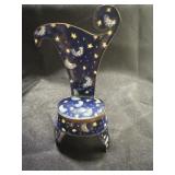 5.5ï¿½ empress art enamel mini storage chair.