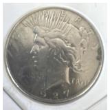 1927 peace dollar