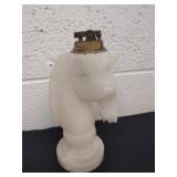 Vintage alabaster horse head lighter sculpture