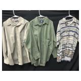 3 Button Up Shirts size 34-35  XL