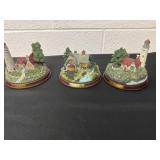 2ï¿½ -4ï¿½ Thomas kinkade lighted cottages