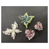 4 butterfly  pins