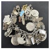 Charm bracelet with tons of charms