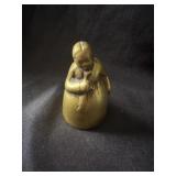 VINTAGE ANTIQUE BRASS BELL FARM HOUSE LADY