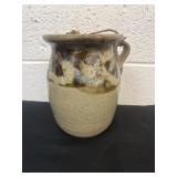 7ï¿½ vintage studio pottery jug or crock with a
