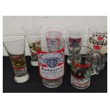 Vintage collection of Budweiser and one Coors