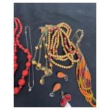 5 necklaces with 2 pairs of earrings