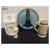 Precious moments figruine stein and plate