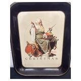 13ï¿½x11ï¿½ vintage Christmas Norman Rockwell tray
